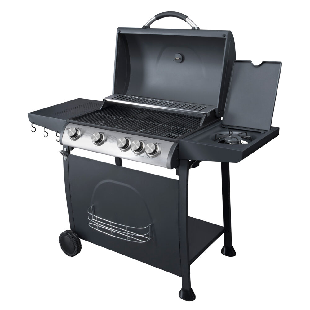 Parrilla 4 Quemadores + Quemador Lateral BBQ402GCQL